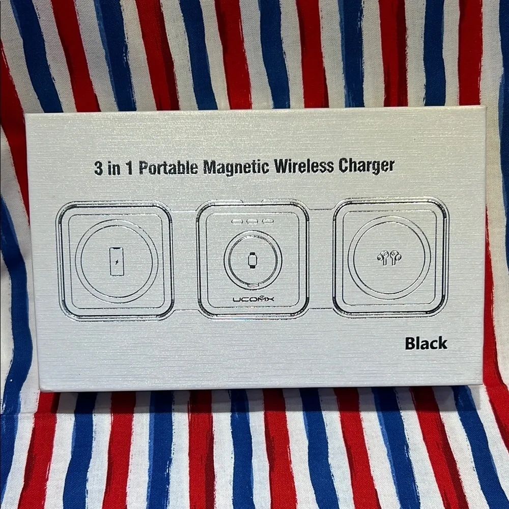 Ucomx three and one portable, magnetic wireless charger